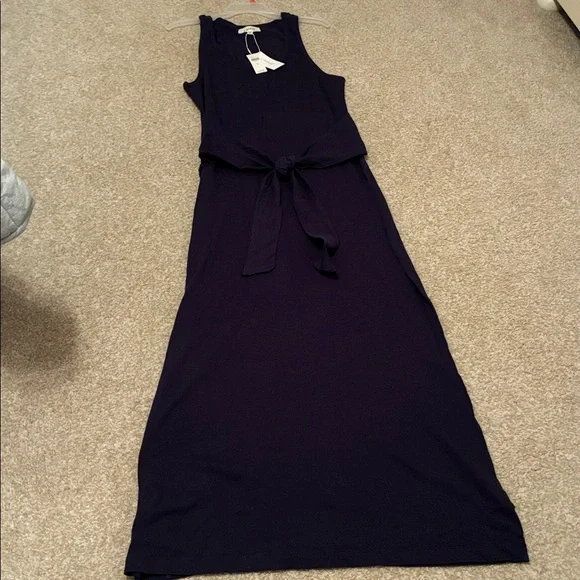 NWT Anthropologie x LSPACE Tie-Waist Blue Maxi Dress Sz M - Picture 3 of 10